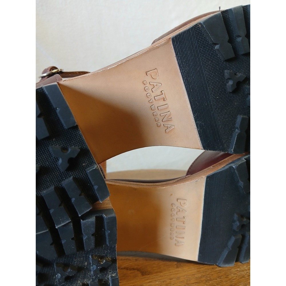 Patina Mary jane block heel size 9.5 red leather - Picture 6 of 8